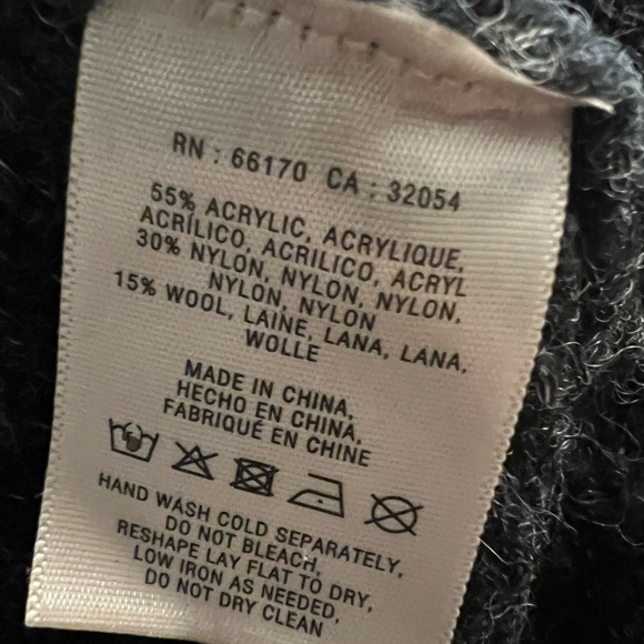 Sleeping in Snow, charcoal, gray oversize cocoon, cardigans sweater, medium - Picture 5 of 6